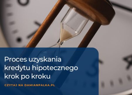Klepsydra i zegar symbolizujące proces uzyskania kredytu hipotecznego